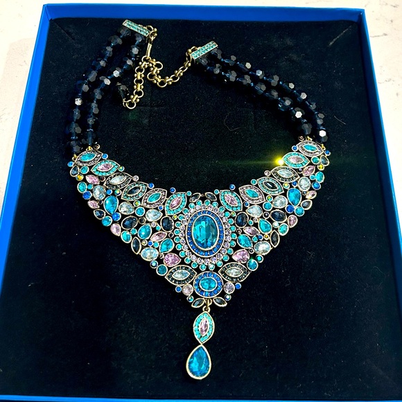 Heidi Daus SWAROVSKI Crystal Beaded Crystal Drop Necklace ~ Worth Waiting For - Picture 1 of 3